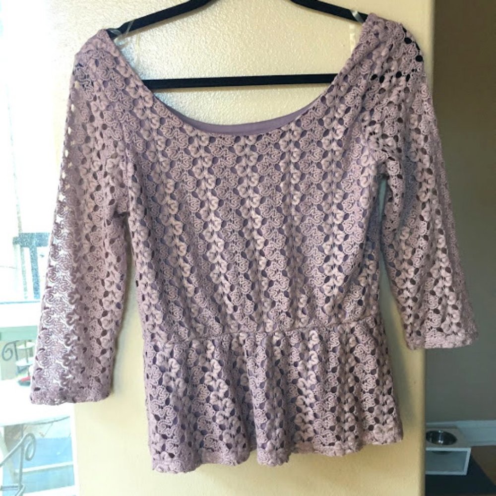 Pink Knit Puplum